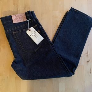BRAVE STAR SELVEDGE DENIM JEANS NWT SZ 34/30 14OZ UNFINISHED DENIM